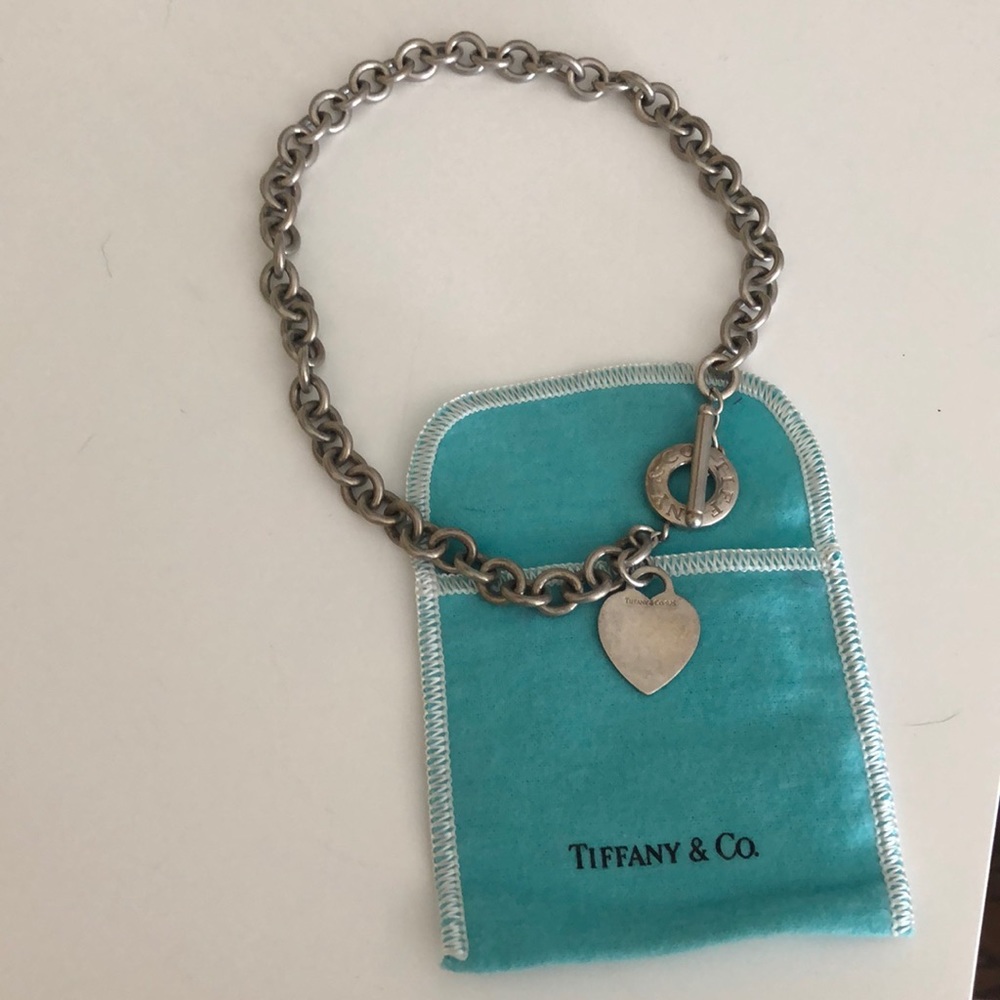 Authentic Tiffany & Co. Heart toggle necklace